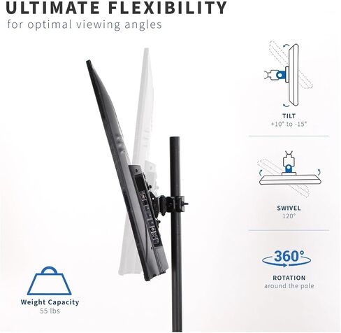 صلب القطب جبل قوس التليفزيون لوحة الملعب | يناسب 32 "إلى 55" شاشات - in Saudi Arabia
