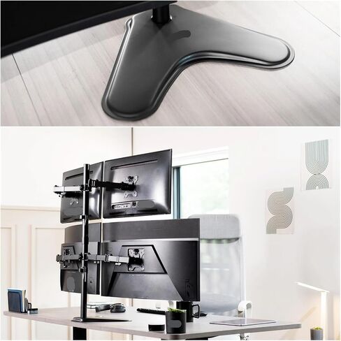 Quad Monitor Desk Stand Freestanding Adjustable | 4 Screens 30 Inch in Saudi Arabia