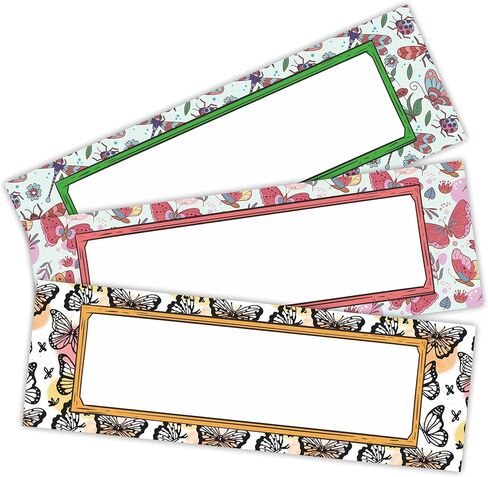 30 Pcs Self Adhesive Name Tags, Labels in 3 Styles, minimalism Black & White, Students Desk Labels, Classroom accessories, Storage Box Labels，Classroom Office Decorations & Supplies - A02 in Kuwait