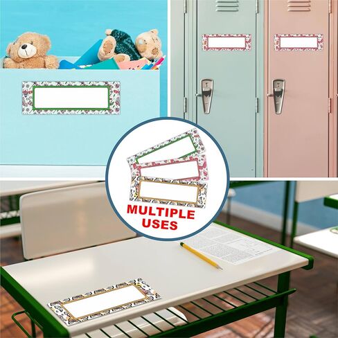 30 Pcs Self Adhesive Name Tags, Labels in 3 Styles, minimalism Black & White, Students Desk Labels, Classroom accessories, Storage Box Labels，Classroom Office Decorations & Supplies - A02 in Kuwait