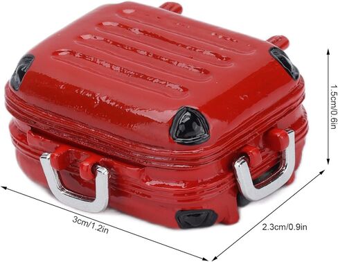 لعبة Dollhouse Accessories Cute Mini Travel Dascase ، حقيبة صعبة Mini Travel Surcase جذابة للدمى (أحمر) in Kuwait