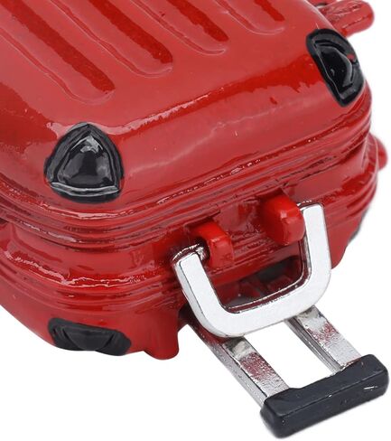 لعبة Dollhouse Accessories Cute Mini Travel Dascase ، حقيبة صعبة Mini Travel Surcase جذابة للدمى (أحمر) in Kuwait