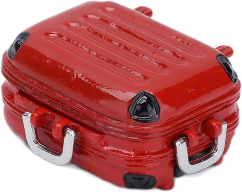 لعبة Dollhouse Accessories Cute Mini Travel Dascase ، حقيبة صعبة Mini Travel Surcase جذابة للدمى (أحمر) in Kuwait