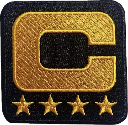 Generic Captain C (Black) Embroidered Sew on Patch - Iron on Patches for Animal Lovers, Indian Wildlife Lovers - Environment Emblem for Jackets, Jeans, Backpacks, Hats and Shirts in Saudi Arabia