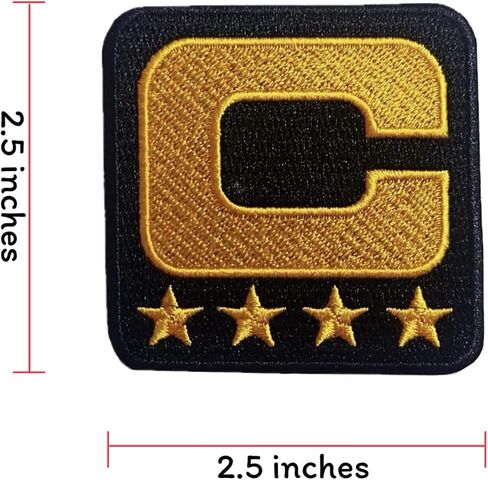 Generic Captain C (Black) Embroidered Sew on Patch - Iron on Patches for Animal Lovers, Indian Wildlife Lovers - Environment Emblem for Jackets, Jeans, Backpacks, Hats and Shirts in Saudi Arabia