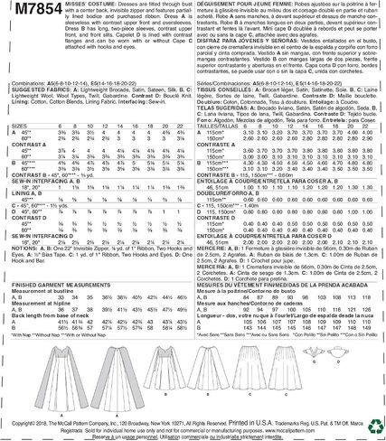 McCall's Women's Fantasy Dress Cosplay Costume, Sizes 14-22 Sewing Pattern in Saudi Arabia