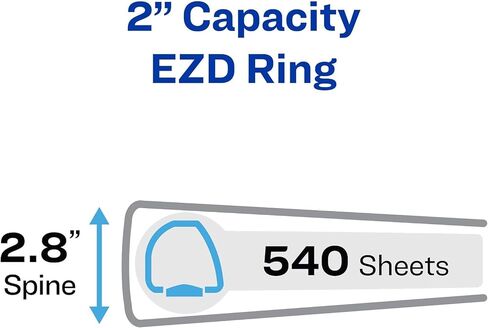 Avery Heavy-Duty View 3 Binder Ring ، 2 "حلقات EZD لمسة واحدة ، رابط واحد أرجواني (حزمة 2) in Saudi Arabia
