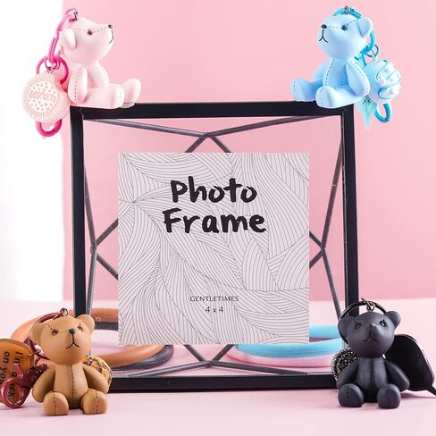 سلسلة مفاتيح YOU WIZV Bear من الراتنج باللون الأسود وحلقة مفاتيح رائعة لمفاتيح السيارة، وإكسسوارات حقيبة الظهر، هدية تزيين للنساء والفتيات in Kuwait