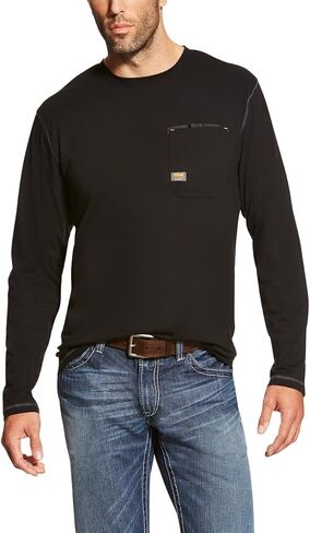 Ariat Men's Rebar Long Sleeve CrewHenley Shirt in Saudi Arabia