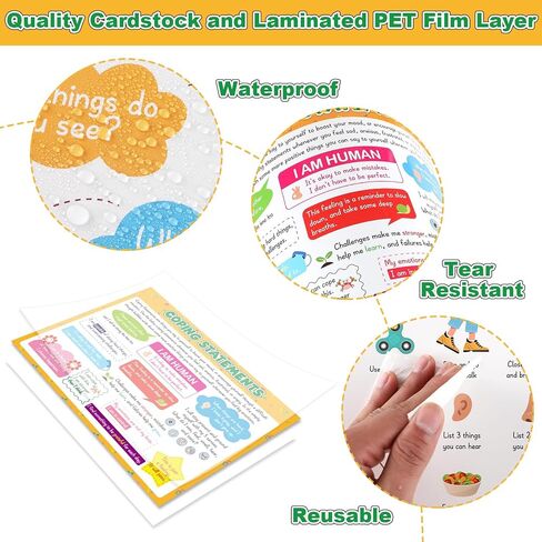 6pcs ملصقات زاوية تهدئة ملونة مخطط للمشاعر للأطفال التعليمية تعليمية العواطف العواطف المخطط مهارات المواجهة هادئة لوازم الزاوية للصف الدراسي ، لوحة الجدار المنزلية. in Saudi Arabia