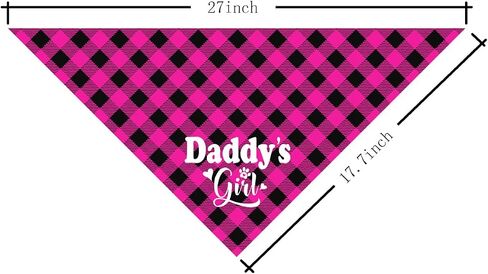 Daddy's Girl Dog Bandana - ملحق وشاح للحيوانات الأليفة للكلاب الصغيرة والمتوسطة - الكلاب الكبيرة - عيد ميلاد ، عيد الميلاد ، هدية عيد الأب (E8) in Saudi Arabia