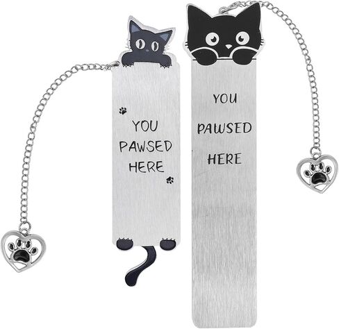 2PCS Cat Longmarks for Women ، Gut Mongmark Gifts Homports Reading Association Funny Cat Lover Gifts لعشاق الكتب المراهقين الأولاد والبنات in Saudi Arabia