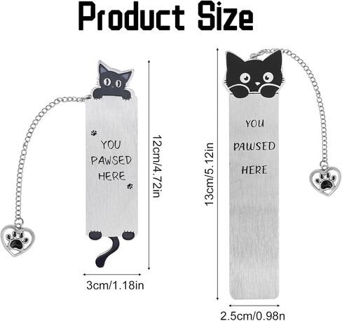 2PCS Cat Longmarks for Women ، Gut Mongmark Gifts Homports Reading Association Funny Cat Lover Gifts لعشاق الكتب المراهقين الأولاد والبنات in Saudi Arabia