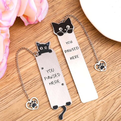 2PCS Cat Longmarks for Women ، Gut Mongmark Gifts Homports Reading Association Funny Cat Lover Gifts لعشاق الكتب المراهقين الأولاد والبنات in Saudi Arabia