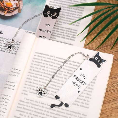2PCS Cat Longmarks for Women ، Gut Mongmark Gifts Homports Reading Association Funny Cat Lover Gifts لعشاق الكتب المراهقين الأولاد والبنات in Saudi Arabia