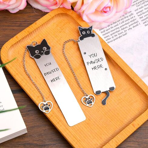 2PCS Cat Longmarks for Women ، Gut Mongmark Gifts Homports Reading Association Funny Cat Lover Gifts لعشاق الكتب المراهقين الأولاد والبنات in Saudi Arabia
