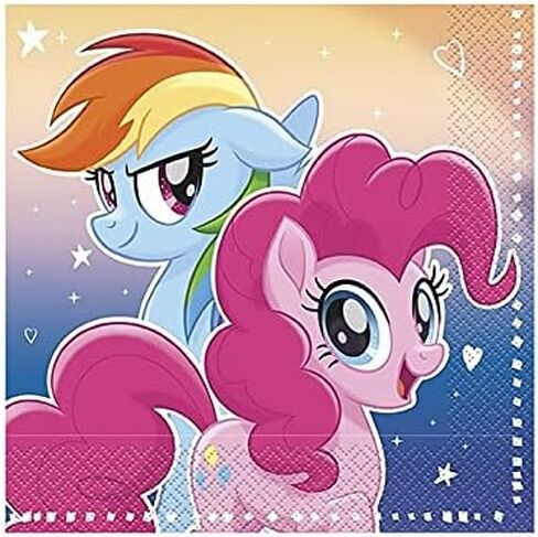 تشمل حزمة حزمة استحمام الطفل الصغيرة في Pony Pony Supplies 24 لوحة غداء و 32 مناديل in Kuwait