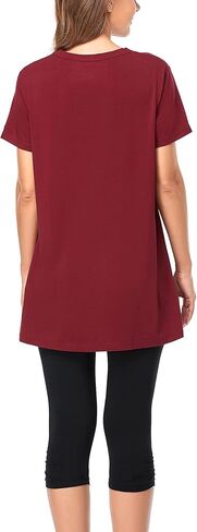 طقم بيجامة حريمي من COLORFULLEAF بأكمام قصيرة وسراويل كابري ملابس نوم ناعمة مكونة من قطعتين طقم Pjs صيفي مع جيوب in Kuwait