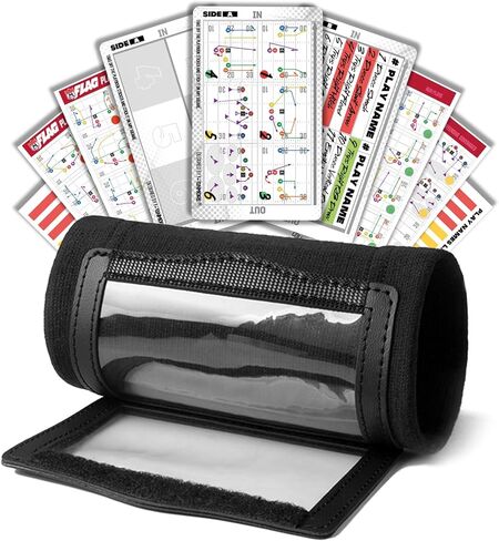 1nmore 5V5 ، 7V7 Football Wristbands مع نظام Playbook System ، مدرب معصم قورتربك للشباب ، Flag Football Wrist Bands مع ملصقات مسرحيات وبطاقات PVC in Kuwait