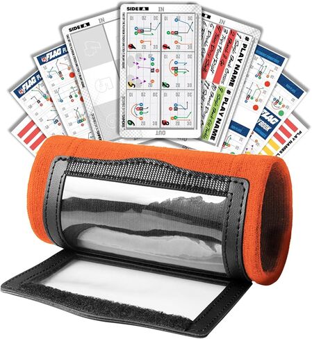 1nmore 5V5 ، 7V7 Football Wristbands مع نظام Playbook System ، مدرب معصم قورتربك للشباب ، Flag Football Wrist Bands مع ملصقات مسرحيات وبطاقات PVC in Kuwait