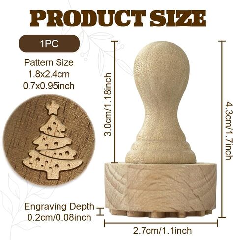 Olycraft خشب الطين طوابع القيقب طوابع طين الطين 1.1 بوصة طوابع الفخار الطبيعية من خشب الزان الخشبي أداة ختم السيراميك الصغيرة لختم السيراميك كلاي ، دي ديكورات مصنوعة يدويًا مصنوعة يدويا in Saudi Arabia