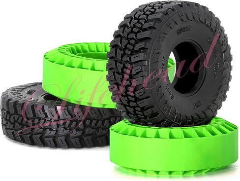 Lifehead 1.9 inch silicone insert tires - All Terrain Pliable Rubber Tires for 1/10 RC Crawler Car TRAXXAS TRX4 Axial SCX10 90046 SCX10 III AXI03007 Tamiya CC01 YK4102 RGT EX86130/4.7" Outer Diameter in Saudi Arabia