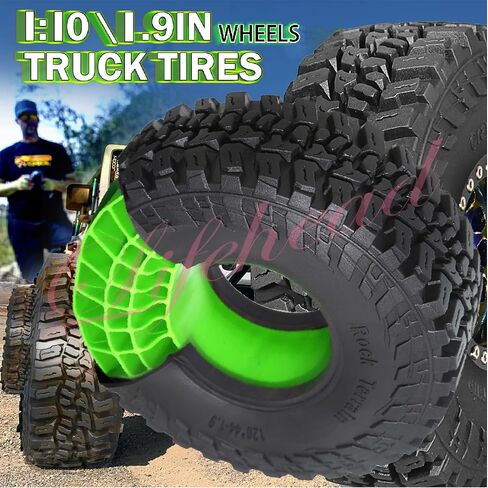 Lifehead 1.9 inch silicone insert tires - All Terrain Pliable Rubber Tires for 1/10 RC Crawler Car TRAXXAS TRX4 Axial SCX10 90046 SCX10 III AXI03007 Tamiya CC01 YK4102 RGT EX86130/4.7" Outer Diameter in Saudi Arabia
