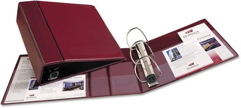 Avery 79364 3 حلقات EZD Binder ، سعة 4 بوصة ، 8-1/2 بوصة X11 بوصة المارون in Saudi Arabia
