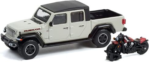 Collectibles Greenlight 97120-F The Hobby Shop Series 12 - 2020 Gladiator Rubicon with 2020 Icon Scout Motorcycle 1:64 Scale Diecast in Saudi Arabia