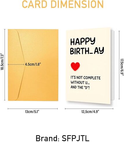 بطاقة عيد ميلاد مضحكة للرجال - زينة فريدة للرجال والزوج وصديقها - بطاقات عيد ميلاد سعيد (نمط ب) in Kuwait