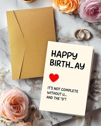 بطاقة عيد ميلاد مضحكة للرجال - زينة فريدة للرجال والزوج وصديقها - بطاقات عيد ميلاد سعيد (نمط ب) in Kuwait