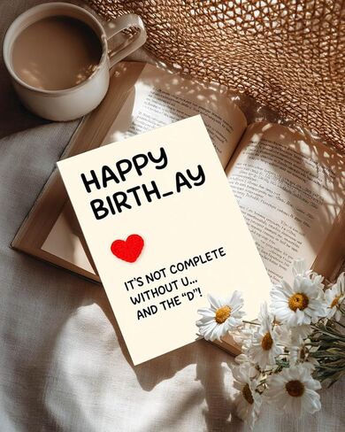 بطاقة عيد ميلاد مضحكة للرجال - زينة فريدة للرجال والزوج وصديقها - بطاقات عيد ميلاد سعيد (نمط ب) in Kuwait