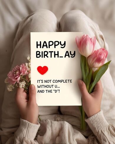 بطاقة عيد ميلاد مضحكة للرجال - زينة فريدة للرجال والزوج وصديقها - بطاقات عيد ميلاد سعيد (نمط ب) in Kuwait