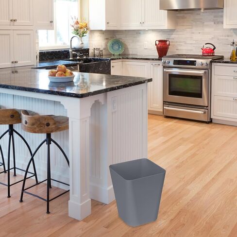 ZXJ Small Trash Can - Waste Basketbin - 1.8 جالون -جري - الحمامات وغرفة الغسيل والمطابخ والمكاتب in Kuwait