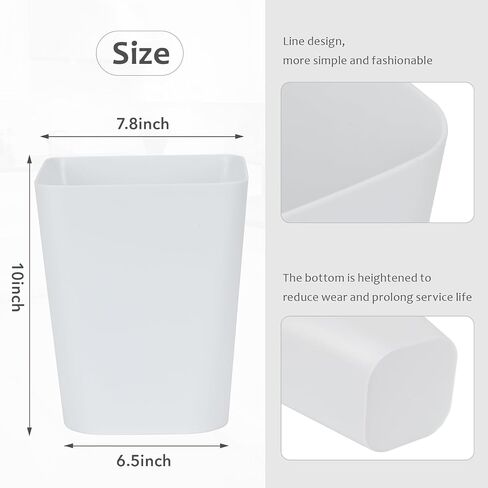 ZXJ Small Trash Can - Waste Basketbin - 1.8 Gallon -Grey - Bathrooms, Laundry Room, Kitchens, Offices in Saudi Arabia