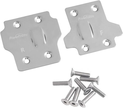 Powerhobby Stainless Steel Front/Rear Skid Plate Set Arrma 6S Kraton/Notorious/Outcast/Talion/Typhon in Saudi Arabia