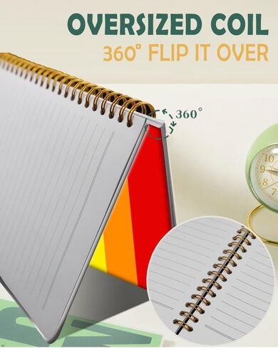 دفتر الكتابة الحلزوني المحكوم ، A5 Hardcover College College Journal for Women Lady Girl ، ملزمة قوية مزدوجة مع الورق الممتاز ، 8.4 "× 6" ، مثالية للمدرسة ، المكتب ، الهدايا المنزلية (علم كبرياء قوس قزح) in Kuwait