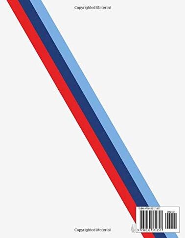 Notebook: M-Colored Stripes - Large 8.5 x 11 - College Ruled 110 Pages | White Diagonal in Saudi Arabia