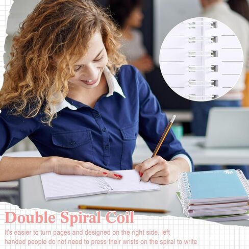 6 Pack Left Handed Notebook 100 Sheets/200pages Multiple Colors Spiral Notebook, 3.5 x 5.5 Inches Inspirational Left Handed Journal Spiral for Office, Supplies Gifts in Saudi Arabia