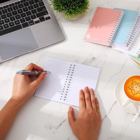 6 Pack Left Handed Notebook 100 Sheets/200pages Multiple Colors Spiral Notebook, 3.5 x 5.5 Inches Inspirational Left Handed Journal Spiral for Office, Supplies Gifts in Saudi Arabia