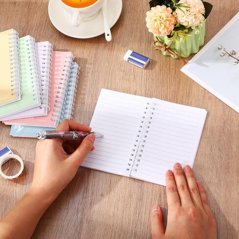 6 Pack Left Handed Notebook 100 Sheets/200pages Multiple Colors Spiral Notebook, 3.5 x 5.5 Inches Inspirational Left Handed Journal Spiral for Office, Supplies Gifts in Saudi Arabia