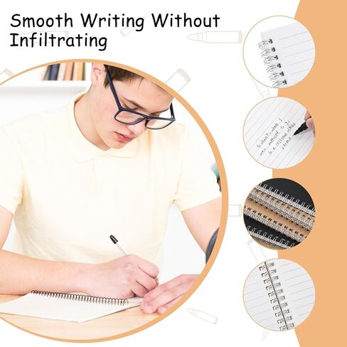 JJUNW 20 Pack A5 SPOONTER COLLEGE حكمت المجلات Notebook 5 × 8 بوصات يحكمها ورقة مبطنة للعمل ، الرسومات ، الدراسة ، أخذ الملاحظات ، السفر ، 50 ورقة 100 صفحة (Black ، Kraft) in Saudi Arabia