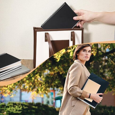 JJUNW 20 Pack A5 SPOONTER COLLEGE حكمت المجلات Notebook 5 × 8 بوصات يحكمها ورقة مبطنة للعمل ، الرسومات ، الدراسة ، أخذ الملاحظات ، السفر ، 50 ورقة 100 صفحة (Black ، Kraft) in Saudi Arabia