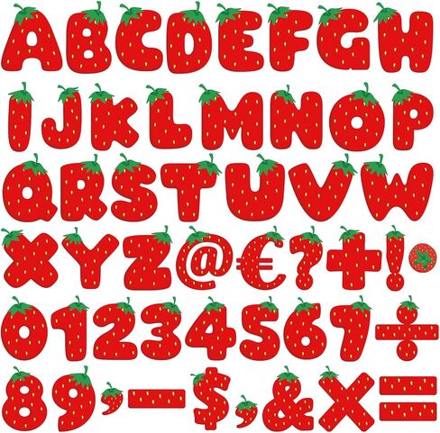 Naozinebi 150pcs رسائل Bulletin Bulletin Frants for Champroom ALPHABET ALPHABET ALPHITS مع نقاط لاصقة رمز ترقيم الفاكهة رمز رسائل التحرير والسرد مجموعة للطباش in Saudi Arabia