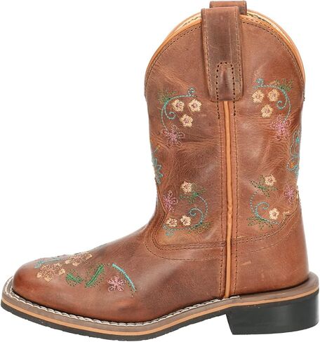 Smoky Children's Kid's Floralie Brown Leather Western Cowboy Boot in Saudi Arabia