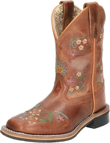 Smoky Children's Kid's Floralie Brown Leather Western Cowboy Boot in Saudi Arabia