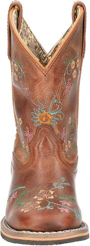 Smoky Children's Kid's Floralie Brown Leather Western Cowboy Boot in Saudi Arabia