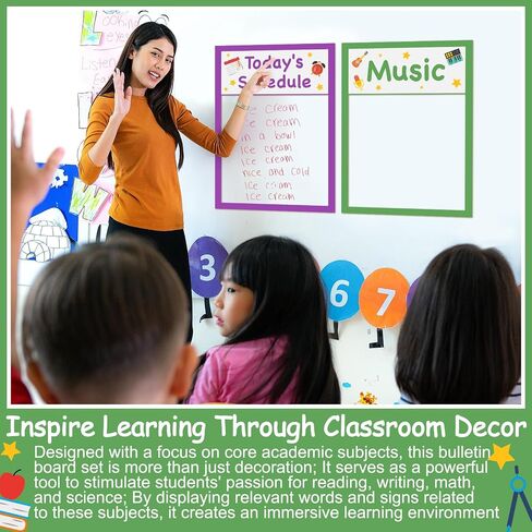 Yexiya 10 Pcs Magnetic Write Wipe Paper Organization Chart 11 x 15" Dry Erase Objective Learning Classroom Objectives Board Magnets for Whiteboard Teaching Accessories Subject Homework Goals Targets in Saudi Arabia