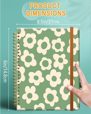 دفتر الكتابة الحلزوني المحكوم ، A5 Hardcover College College Journal for Women Lady Girl ، ملزمة قوية مزدوجة مع الورق الممتاز ، 8.4 "× 6" ، مثالية للمدرسة ، المكتب ، الهدايا المنزلية (علم كبرياء قوس قزح) in Kuwait