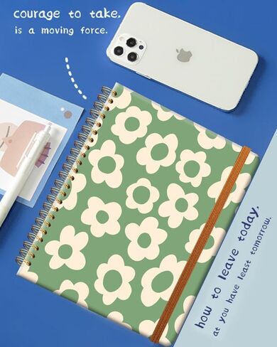دفتر الكتابة الحلزوني المحكوم ، A5 Hardcover College College Journal for Women Lady Girl ، ملزمة قوية مزدوجة مع الورق الممتاز ، 8.4 "× 6" ، مثالية للمدرسة ، المكتب ، الهدايا المنزلية (علم كبرياء قوس قزح) in Kuwait